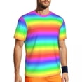 thumbnail image 1 of T Shirt For Men Leopard Rainbow Man Funny Aesthetic Print Basic Sports Breathable Summer Tee Shirt C, 1 of 7