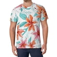 thumbnail image 1 of T Shirt For Men Lily Floral Print Colorful Flower Retro T-Shirts Male Fun Tshirt Original Short Slee, 1 of 7