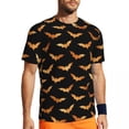 thumbnail image 1 of T Shirt For Men Magical Halloween Night Sports Beach Black Bats Print Street Style T-Shirts Hip Hop, 1 of 7