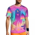thumbnail image 1 of T Shirt For Men Memphis Style T-Shirt Couple Geometric Shape Vintage Gym Quick-drying Summer Fashion, 1 of 7