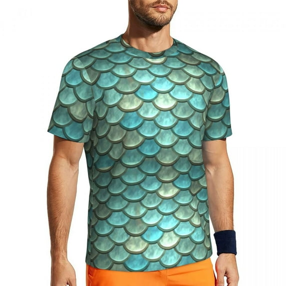T Shirt For Men Metallic Texture Sportswear T-Shirt Summer Ombre Marble Print Aesthetic Trendy Cool