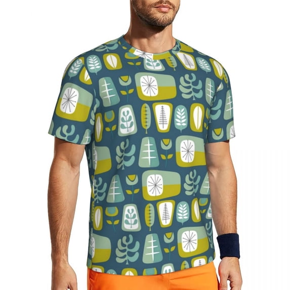 T Shirt For Men Mid Century Cat Sports T-Shirt Summer Kitty Mischief Vintage T-Shirts Harajuku Tshir