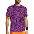 thumbnail image 1 of T Shirt For Men Multicolor Paisley Print Mens Ethnic Floral Vintage Sportswear Summer Popular Tee Sh, 1 of 7