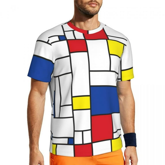 T Shirt For Men Nature Geometric T-Shirt Men Honeycomb Print Basic Gym T-Shirts Quick Dry Summer Har