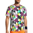 thumbnail image 1 of T Shirt For Men Nature Geometric T-Shirt Men Honeycomb Print Basic Gym T-Shirts Quick Dry Summer Har, 1 of 7