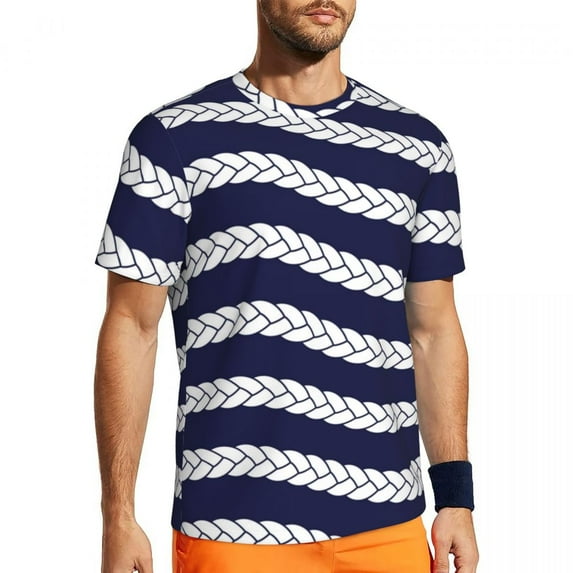 T Shirt For Men Nautical T-Shirt Men Nautical Basic Sportswear T-Shirts Fast Dry Summer Harajuku Tee