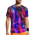 thumbnail image 1 of T Shirt For Men Neon Rainbow Sportswear Summer Pride Colorful Pattern Street Style Fashion Tee Shirt, 1 of 7