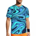 thumbnail image 1 of T Shirt For Men Neon Violet Liquid Gym T-Shirt Abstract Print Harajuku Male Vintage Tee Shirt Beach, 1 of 7