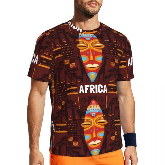 T Shirt For Men Nile Dashiki Blue Sportswear Summer Retro African Retro T-Shirts Fashion Tee Shirt M