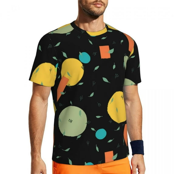 T Shirt For Men Nordic Pattern Male Celestial Bodies Summer Time Street Style Running Breathable Sum