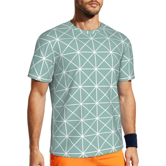 T Shirt For Men Nordic Pattern Male Celestial Bodies Summer Time Street Style Running Breathable Sum