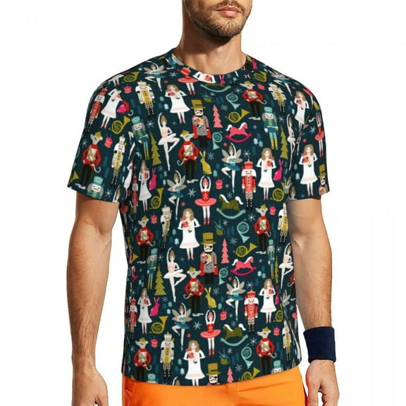 T Shirt For Men Nutcracker Print Sportswear Vintage Print Harajuku T-Shirts Mens Funny Tshirt Summer