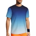 thumbnail image 1 of T Shirt For Men Ombre Neon Lights Couple Minimalist Red to Purple Gradient Basic Gym Breathable Beac, 1 of 7