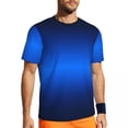 thumbnail image 1 of T Shirt For Men Ombre Neon Lights Couple Minimalist Red to Purple Gradient Basic Gym Breathable Beac, 1 of 7