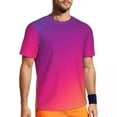 thumbnail image 1 of T Shirt For Men Ombre Print Gym T-Shirt Purple And Yellow Fashion Men Funny Tee Shirt Summer Short S, 1 of 7