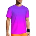 thumbnail image 1 of T Shirt For Men Ombre Print Gym T-Shirt Purple And Yellow Fashion Men Funny Tee Shirt Summer Short S, 1 of 7