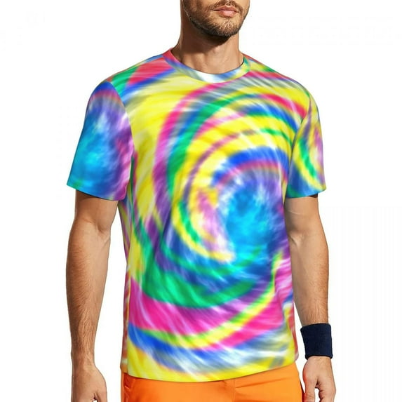 T Shirt For Men Pastel Tie Dye Pastel Rainbow Novelty Gym Short Sleeve Fast Dry Tops Summer Street S