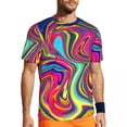 thumbnail image 1 of T Shirt For Men Pastel Tie Dye Pastel Rainbow Novelty Gym Short Sleeve Fast Dry Tops Summer Street S, 1 of 7