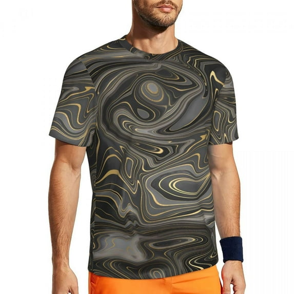 T Shirt For Men Pink And Purple Swirls Gym Beach Abstract Retro Art Vintage Fashion Tshirt For Mens