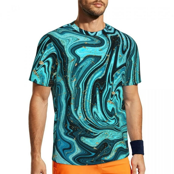 T Shirt For Men Pink And Purple Swirls Gym Beach Abstract Retro Art Vintage Fashion Tshirt For Mens