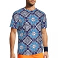 thumbnail image 1 of T Shirt For Men Pink Baroque Floral Men Retro Flowers Print Awesome Sportswear Comfortable Summer Te, 1 of 7