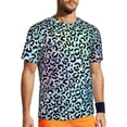 thumbnail image 1 of T Shirt For Men Pink Leopard Print Gym Beach Abstract Rainbow Streetwear Harajuku Tee Shirt For Man, 1 of 7