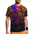 thumbnail image 1 of T Shirt For Men Psychedelic Splatter Running T-Shirt Colorful Rainbow Hip Hop T-Shirts Men Vintage T, 1 of 7