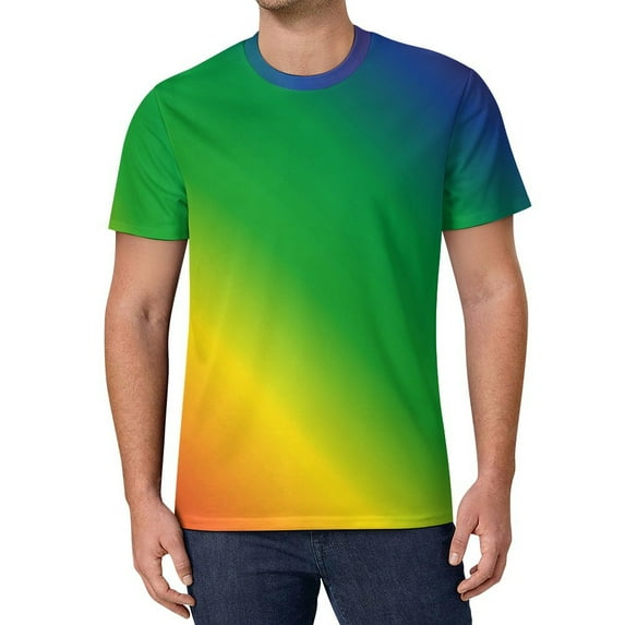 T Shirt For Men Rainbow Gradient T-Shirt Male Pride Month Awesome Original Harajuku Tee Shirt Short