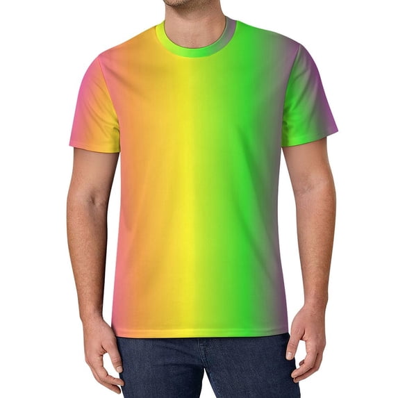 T Shirt For Men Rainbow Gradient T-Shirt Male Pride Month Awesome Original Harajuku Tee Shirt Short