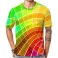 thumbnail image 1 of T Shirt For Men Rainbow Pride Flag LGBT Colorful Stripes Men Novelty Beach Graphic Tees Short Sleeve, 1 of 7