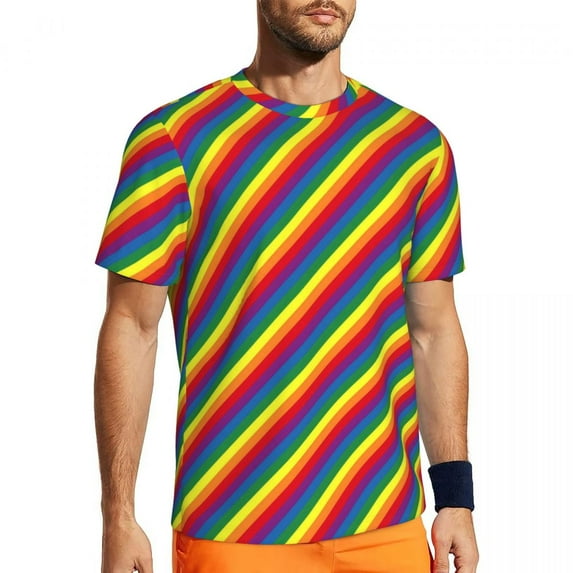 T Shirt For Men Rainbow Swirl Art Sportswear Colorful Tie Dye Harajuku Men Awesome Tshirt Summer Sho