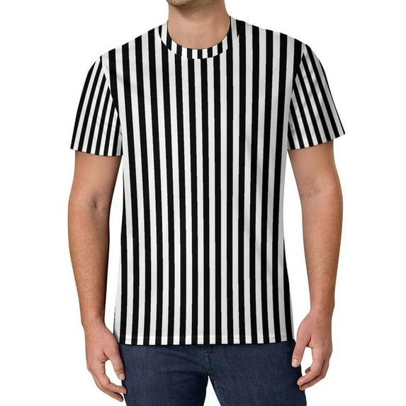 T Shirt For Men Red And White Striped Straight Lines Basic T-Shirts O Neck Fashion Tshirt Summer Men