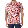 thumbnail image 1 of T Shirt For Men Red Heart Print T-Shirt Mens I Love You Forever Fun Summer Harajuku Tees Graphic Plu, 1 of 7