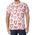 thumbnail image 1 of T Shirt For Men Red Heart Print T-Shirt Mens I Love You Forever Fun Summer Harajuku Tees Graphic Plu, 1 of 7