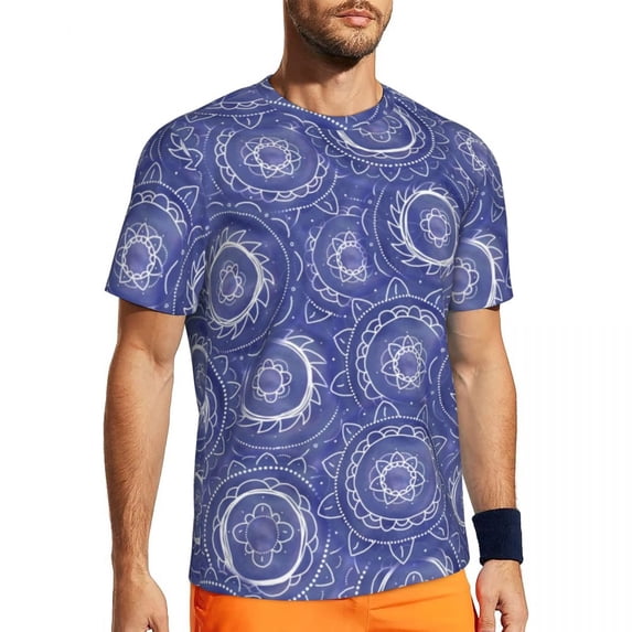 T Shirt For Men Retro 70s Circles Running Psychedelic Pattern Harajuku T-Shirts Couple Streetwear Ts