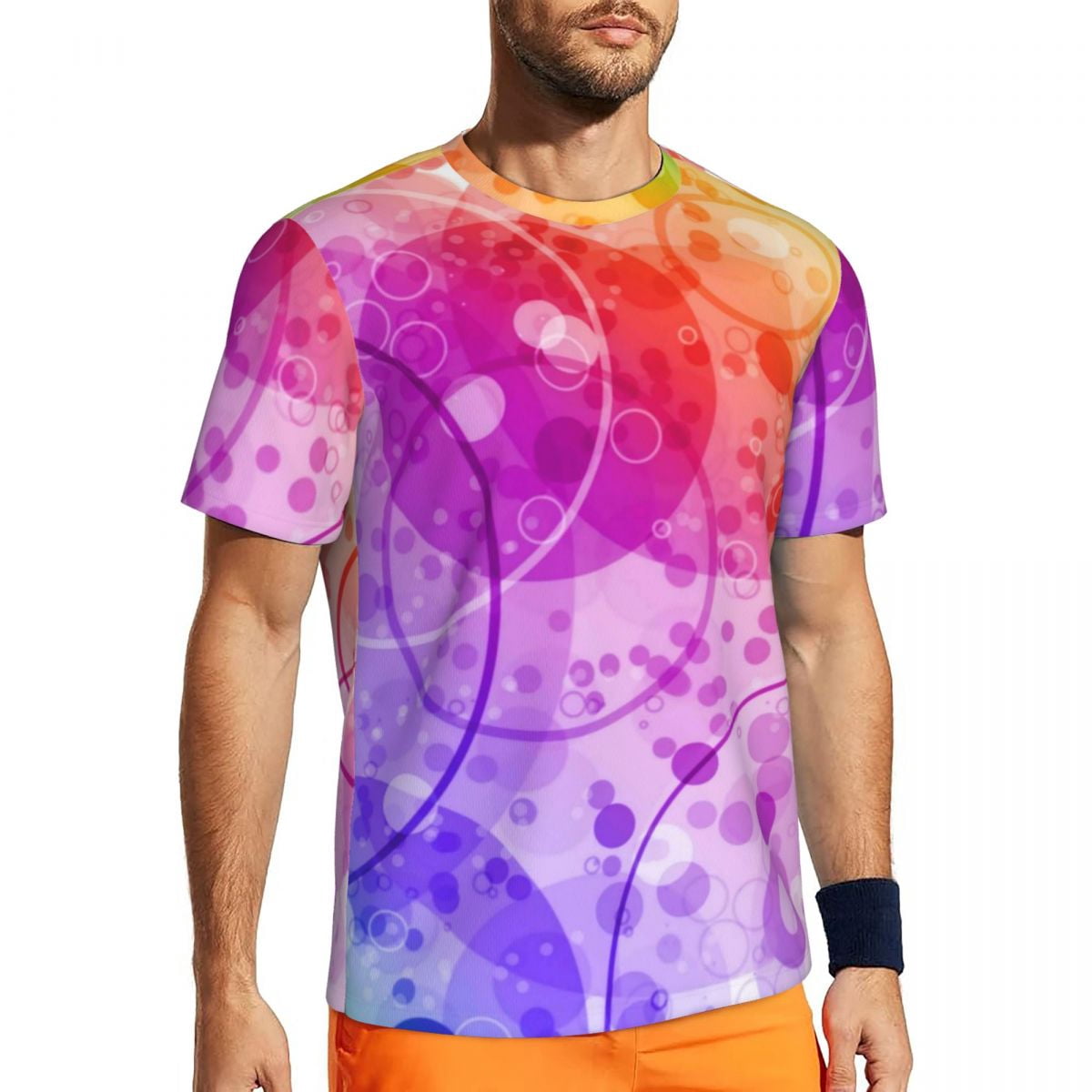 Tailored Fit Long Sleeve Shirt - Retro Circles main image 1