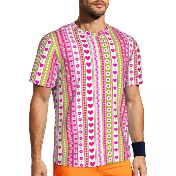 T Shirt For Men Retro Dots And Stripes Sportswear Blue Line Design Harajuku Men Funny Tee Shirt Summ