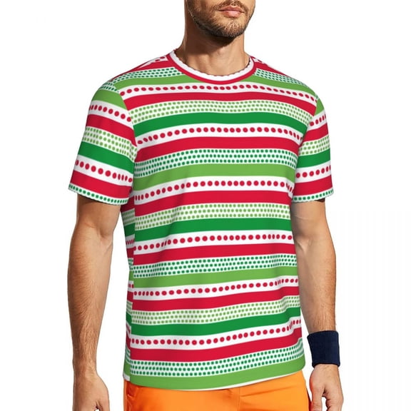 T Shirt For Men Retro Dots And Stripes Sportswear Blue Line Design Harajuku Men Funny Tee Shirt Summ