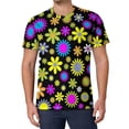 thumbnail image 1 of T Shirt For Men Retro Flower Design T-Shirt Floral Power Fun O Neck Cool Tee Shirt Summer Man Printe, 1 of 7