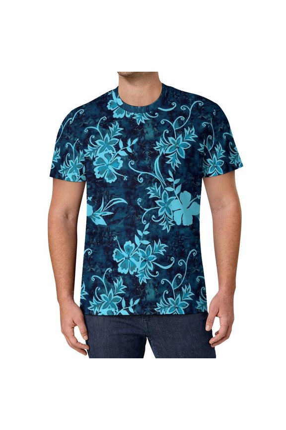 T Shirt For Men Retro Flower Design T-Shirt Floral Power Fun O Neck Cool Tee Shirt Summer Man Printe