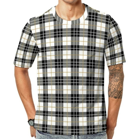 T Shirt For Men Retro Mondrian Plaid Mondrian Modern Art Fashion Funny Tshirt Premium Short-Sleeve G
