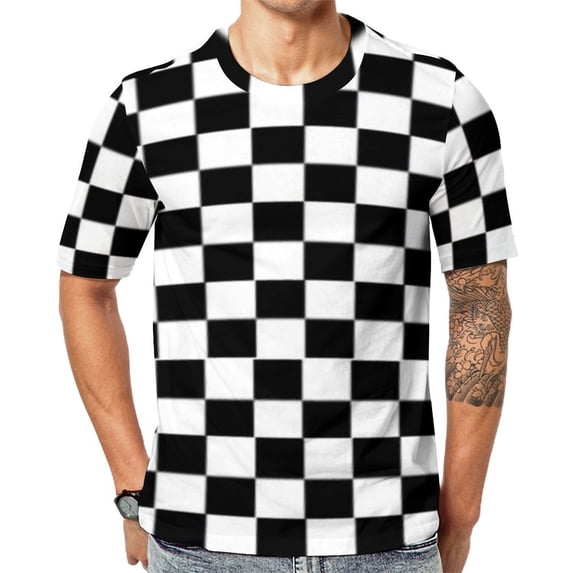 T Shirt For Men Retro Mondrian Plaid Mondrian Modern Art Fashion Funny Tshirt Premium Short-Sleeve G
