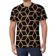 thumbnail image 1 of T Shirt For Men Retro Vintage Geometric Abstract Print Vintage T-Shirts Short Sleeve Graphic Tops Su, 1 of 7
