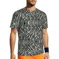 thumbnail image 1 of T Shirt For Men Zebra Print Animal Stripes Hippie Gym T-Shirts Short Sleeve Comfortable Tops Summer, 1 of 7