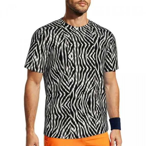 T Shirt For Men Rosa Zebra Sportswear T-Shirt Purple And Black Stripes Harajuku Man Awesome Tshirt S