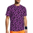 thumbnail image 1 of T Shirt For Men Rosa Zebra Sportswear T-Shirt Purple And Black Stripes Harajuku Man Awesome Tshirt S, 1 of 7