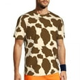 thumbnail image 1 of T Shirt For Men Running For Male Cow Print Clover Irish Gift T-Shirts Fashion Green And Black Spots, 1 of 7