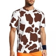 thumbnail image 1 of T Shirt For Men Running For Male Cow Print Clover Irish Gift T-Shirts Fashion Green And Black Spots, 1 of 7