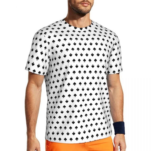 T Shirt For Men Running For Male Poker Playing Card Harajuku Funny Hearts Print Summer Tee Shirt O N