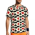thumbnail image 1 of T Shirt For Men Running For Male Poker Playing Card Harajuku Funny Hearts Print Summer Tee Shirt O N, 1 of 7